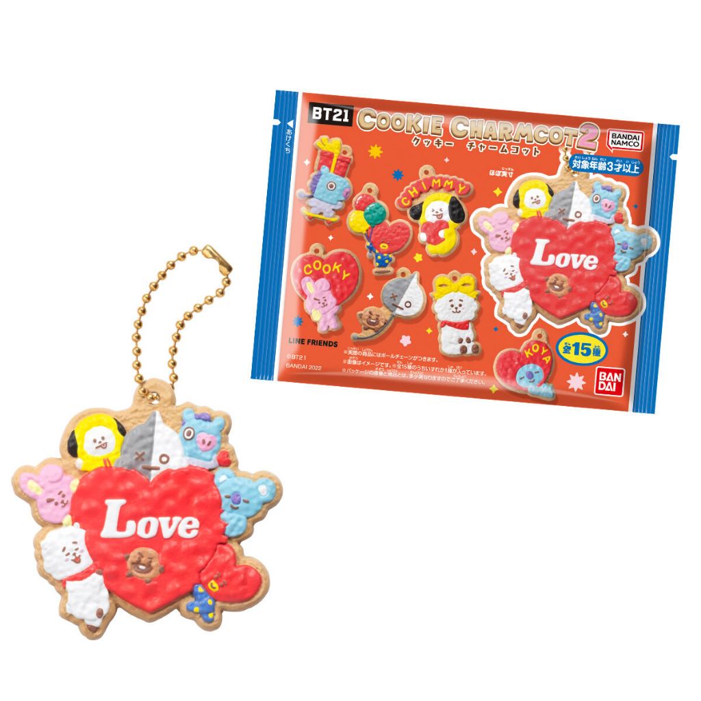 BT21 Cookie Charmcot Version 2 Official Japan Bandai BTS KPOP Tinytan Blindbags
