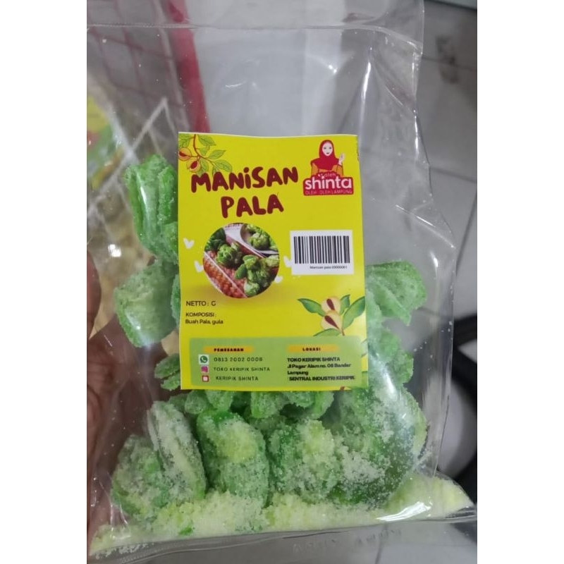 

Manisan buah pala kering hijau 200 gram