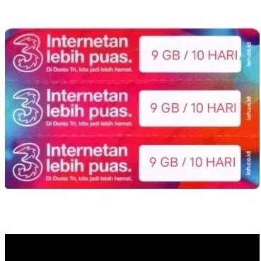Voucher Tri 9GB 10hari