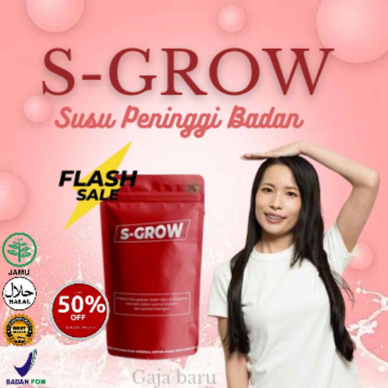 [SUPER PROMO] S-GROW Peninggi Badan Ori Super Grow Up Susu Kalsium Penambah Tinggi Badan Remaja Usia