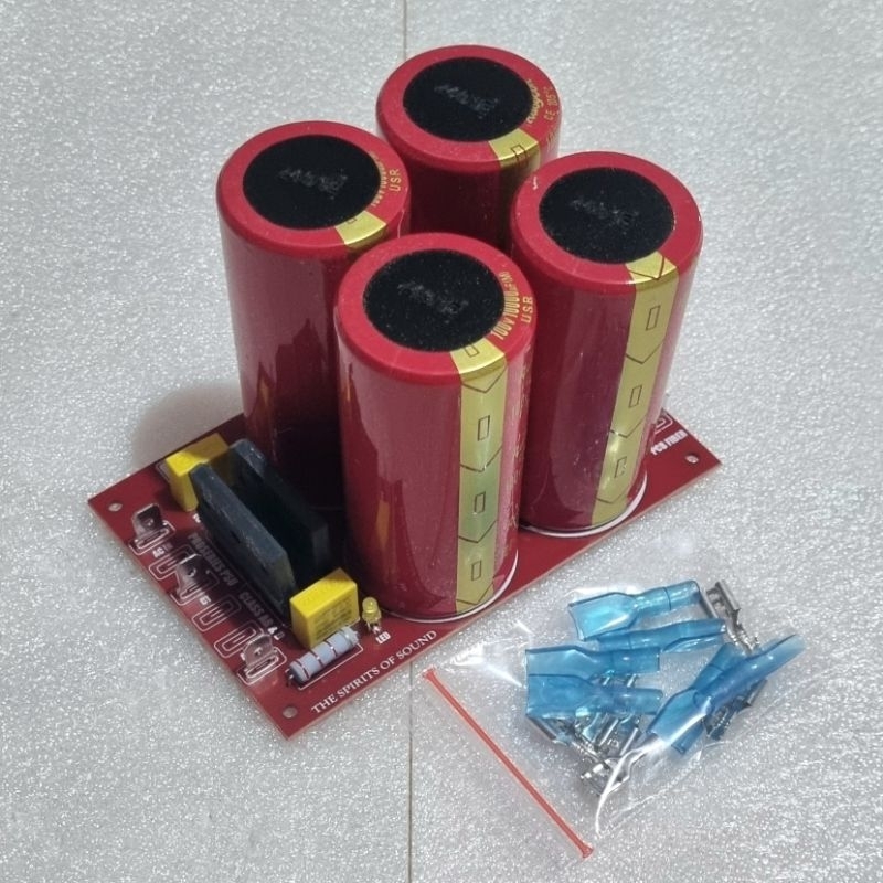KIT PSU 4 Elco Rubycon 10000uF 100V USR Merah Plus Skun