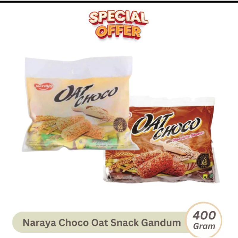 

Naraya Oat Snack Gandum 400gr Choco/original