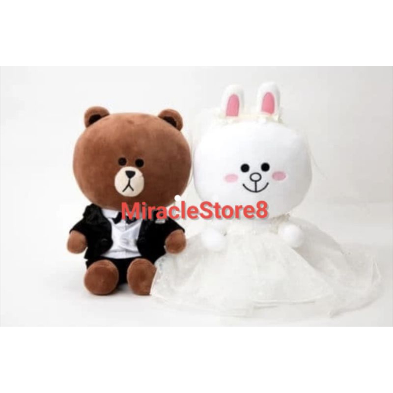 Boneka Line Brown & Cony Wedding Dolls