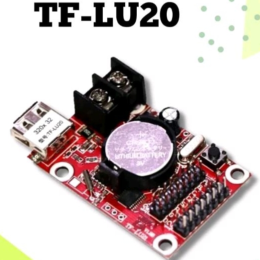 CONTROLLER RUNNING TEXT TF-LU20 USB. POWER LED. GARANSI