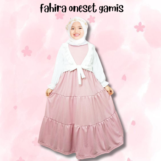 Fahira | gamis rompi anak | gamis anak | one set gamis anak perempuan | pakaian muslim anak | fashio