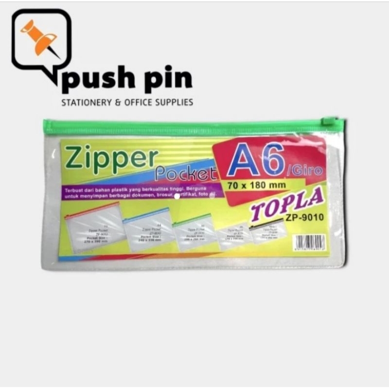 

Topla Zipper Pocket A6 ZP-9010
