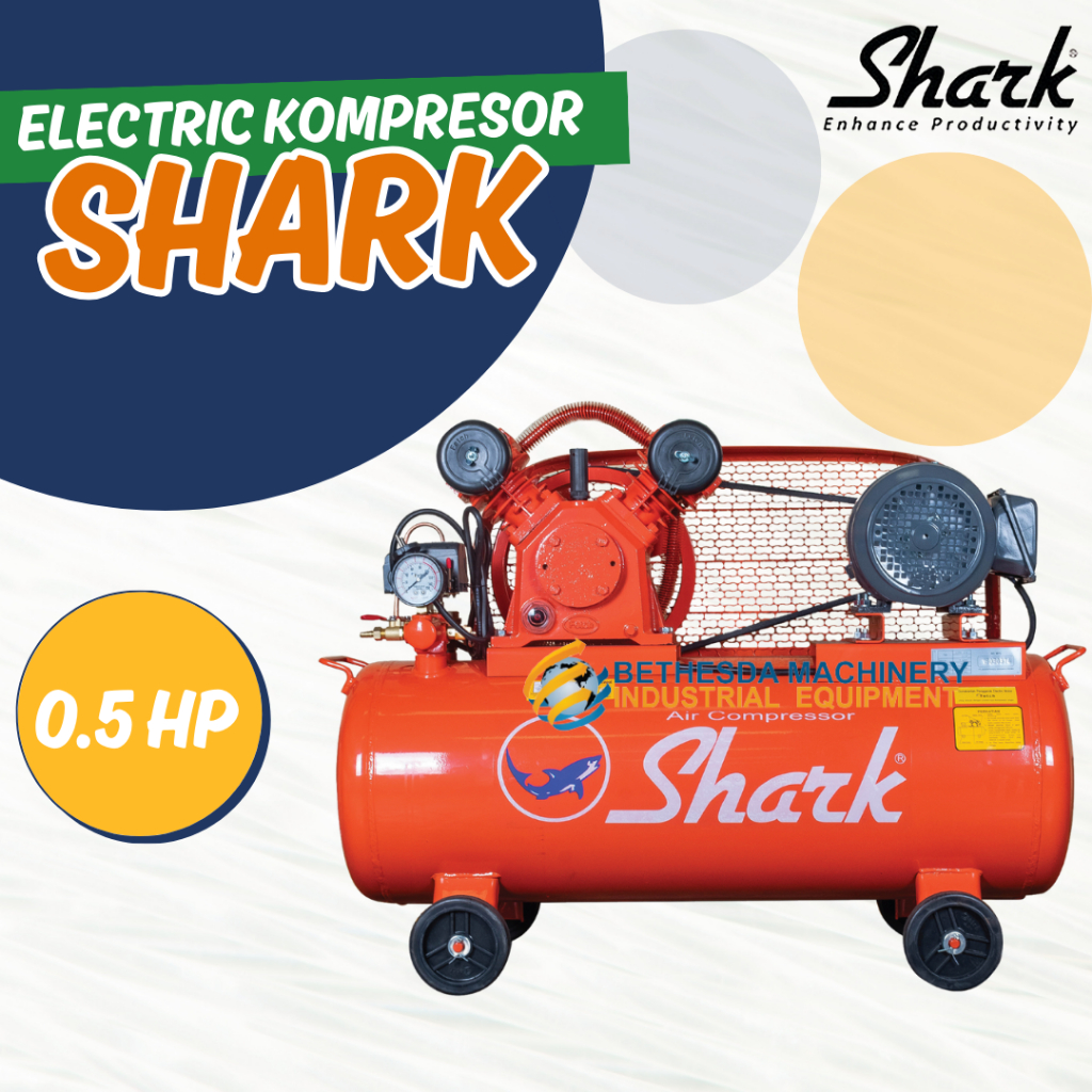 Kompresor Listrik 0.5Pk Shark Dinamo 0.5Hp