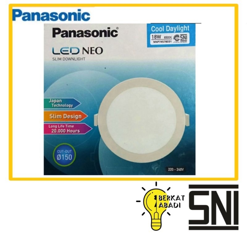 LED SLIM DOWNLIGHT PANEL 18 WATT PANASONIC