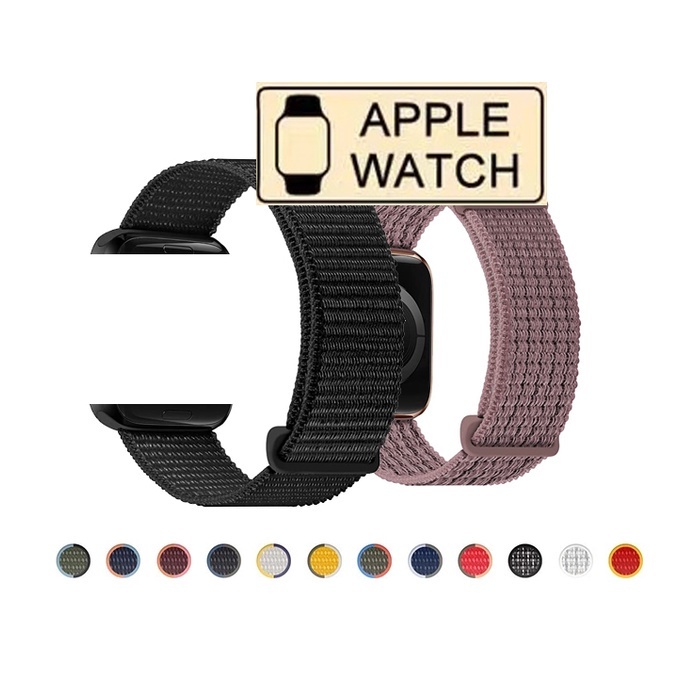 Strap APPLE WATCH IWATCH Nylon Woven SERI 1 2 3 4 5 6 38/40MM 42/44MM - Strap Nilon IWO HW12 HW16 HW