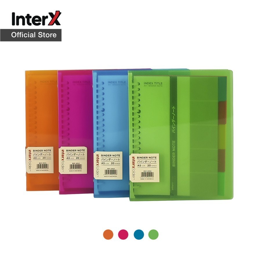 

Binder Note A5 TRANSPARANT Inter X Ring Plastik Inter-X ++