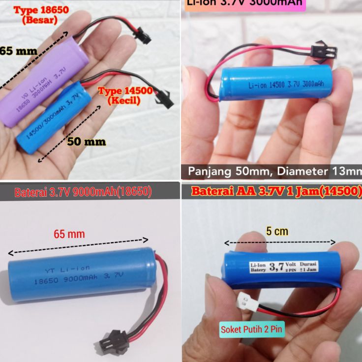 dM BATERE CAS MOBIL RC BATERE TUNGGAL 37 VOLT