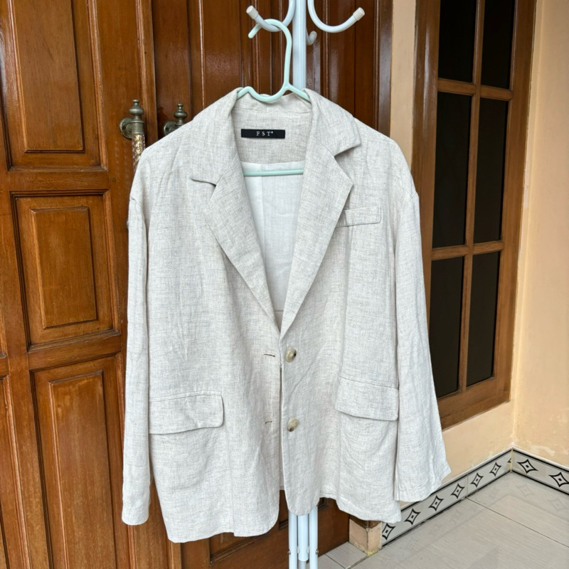 Blazer Wanita Cream Oat