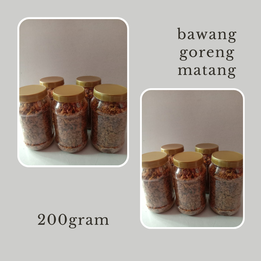 

Bawang Goreng 200gram Siap Saji Renyah Dan Tahan Lama 100% BAWANG GORENG