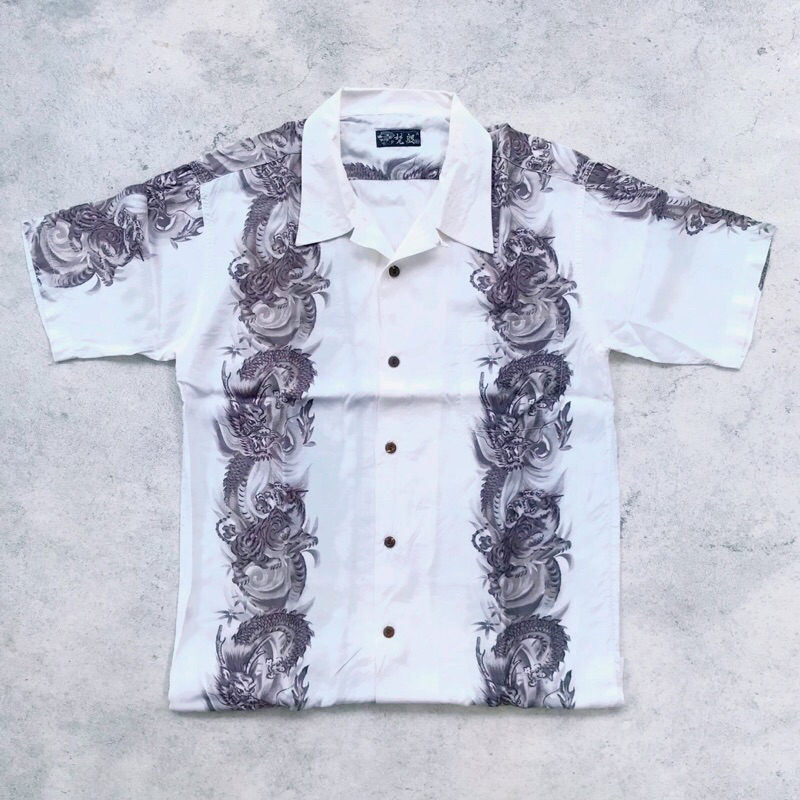 Vintage Ikusa Ryu Tora Hawaiian Sukajan Shirt