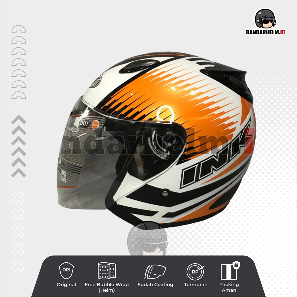 Helm Ink Centro Motif #9 White Orange Original