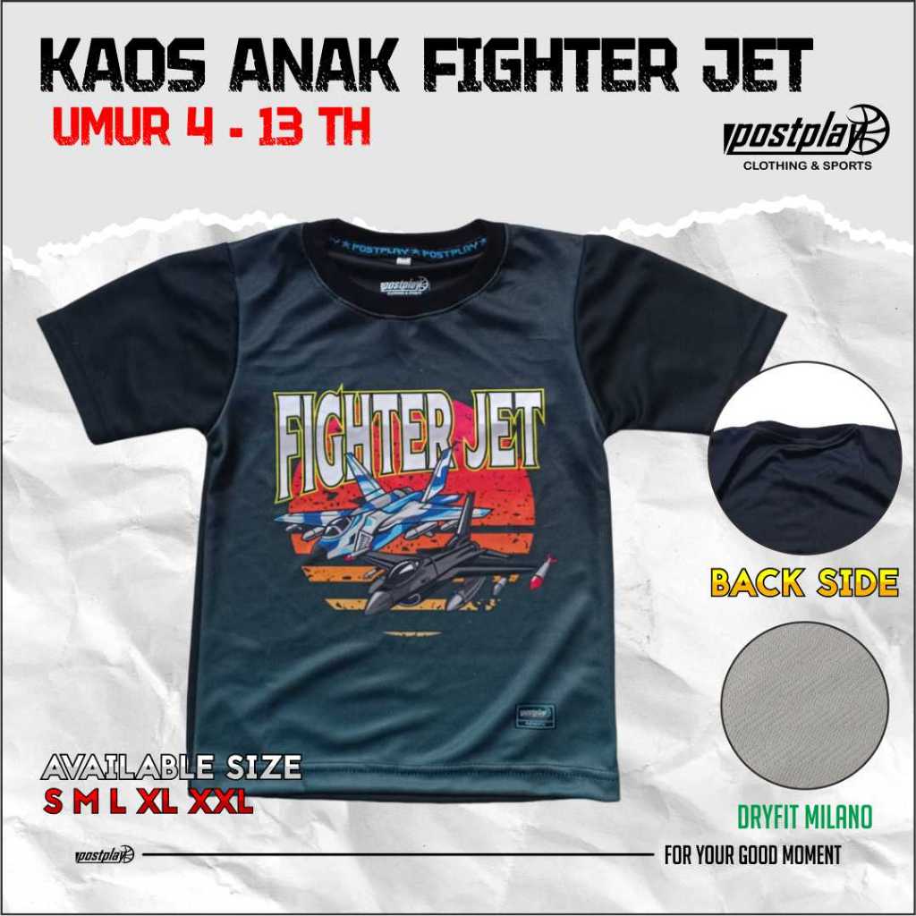 KAOS ANAK PESAWAT FIGHTER JET