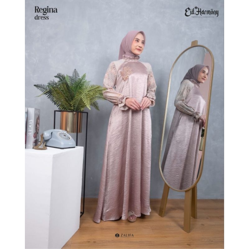 REGINA dress by Zalifa,gamis remaja simpel, dress remaja,gamis lebaran terbaru,dress zalifa