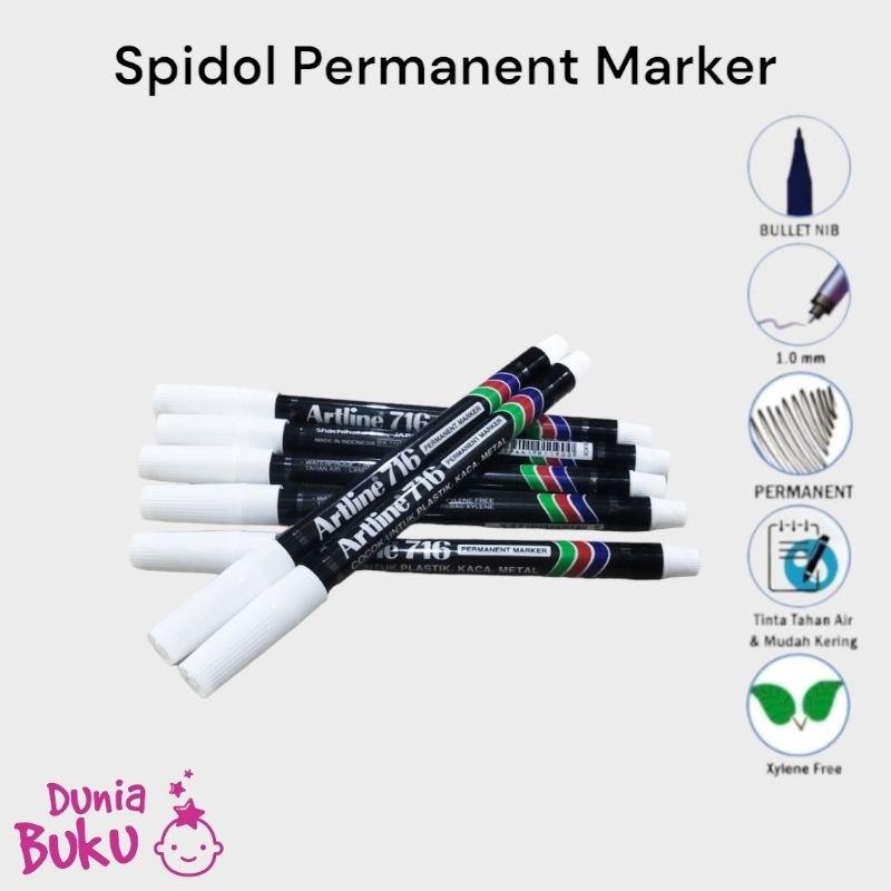 

( Eceran / Pcs ) Spidol Artline Kecil Permanen Marker Ek-716