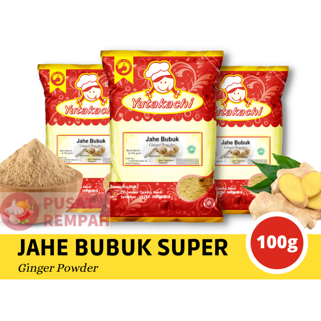 

Jahe Bubuk Super 100 gram Murni / Bumbu Rempah Murni Yutakachi / Bumbu Masak / Pusat Rempah