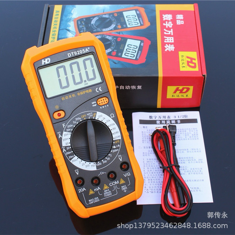 Multimeter Digital DT9205A Pengukur Voltase AC DC TERMURAH ORIGINAL DIGITAL CLAMP METER / Multimeter