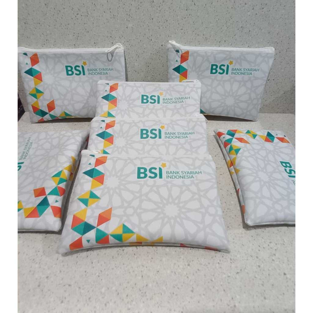 

Dompet Custom BSI/Pouch Custom Logo/Pouch Full Printing/Souvenir Dompet Pouch