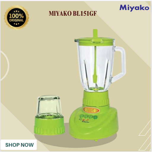 BLENDER KACA MIYAKO  BL151GF 2IN1/BL 151GF/BL151 GF/BL-151GF/BL-151-GF/ORIGINAL MIYAKO/GARANSI RESMI