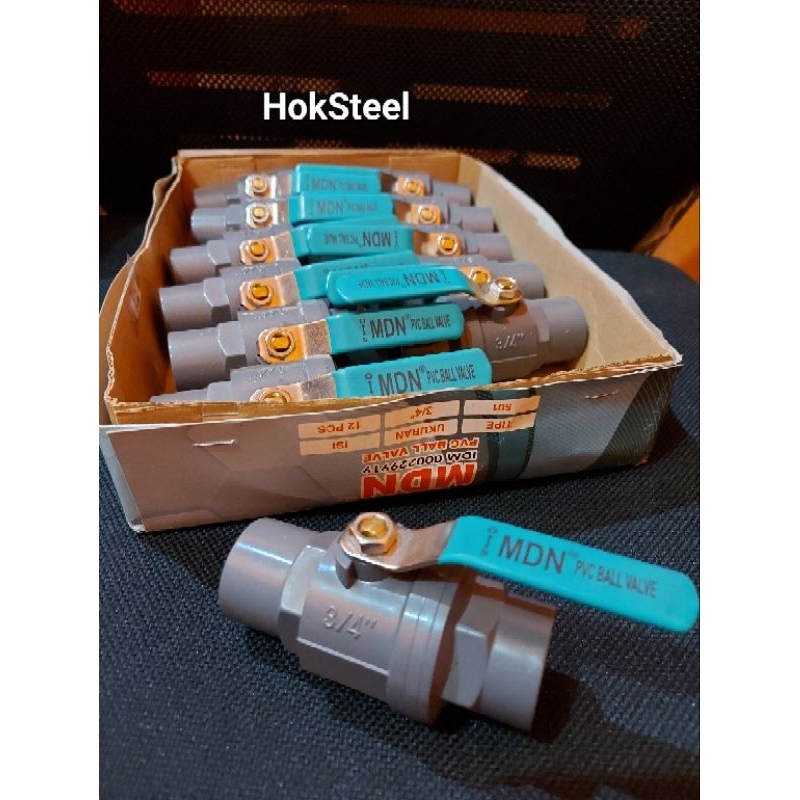Ball Valve PVc gagang besi 3/4"/stop kran pipa air