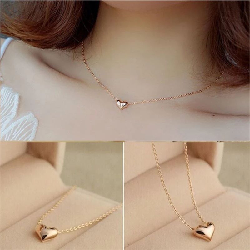 Mood Necklaces Heart Pendant Necklace Kontrol Suhu Kalung Berubah Warna