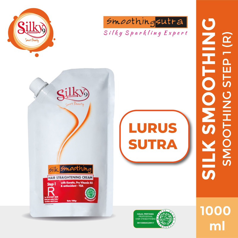 Silky9 Pro Silk Krim Smoothing Keratin Sutra 1000 gram Langkah Pertama Smoothing dobel Keratin /Smoo