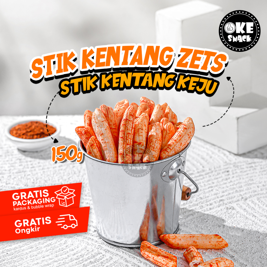 

Stik Kentang Zets | Stik Kentang Pipa Keju - 140g
