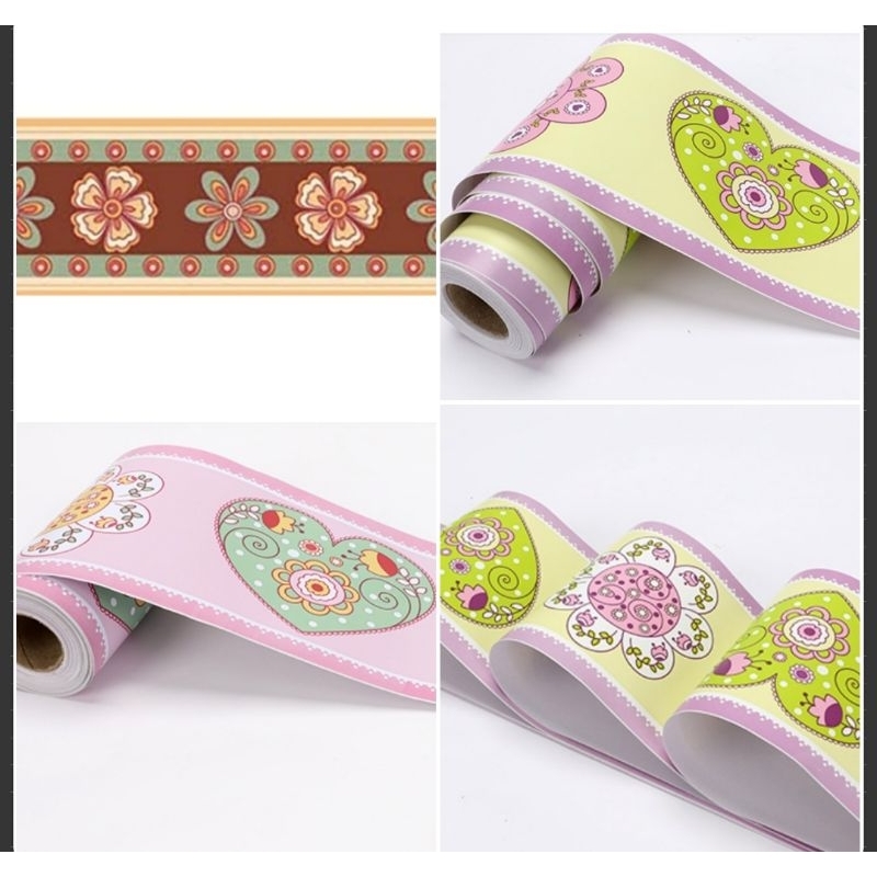 LIS BORDER MOTIF / lis stiker pembatas dinding