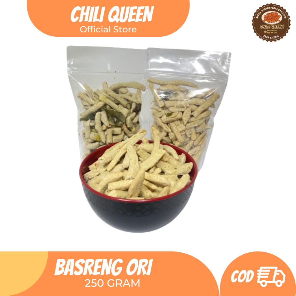 

Basreng 250 gram Original Daun Jeruk /Cemilan /Bastik/Bakso Goreng/Jajanan Viral