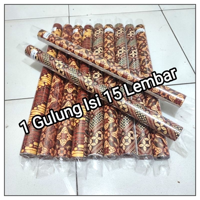 

15 Lembar Kertas Kado Batik GLOSSY Atau Mengkilap