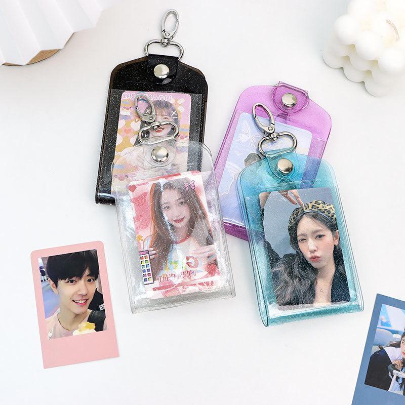 

Al pvc glitter tag gantungan tas kartu card holder lanyard