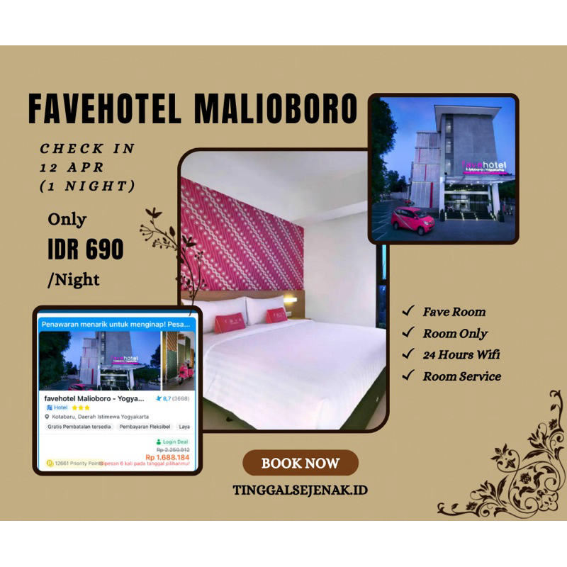 Voucher Hotel Promo Fave Hotel Malioboro Yogyakarta