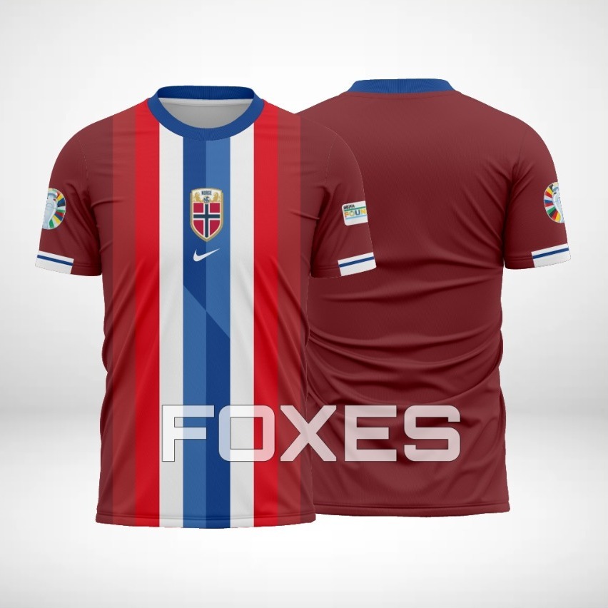 JERSEY NORWEGIA HOME 2024   FULL PRINTING FREE NAMA DAN NOMOR