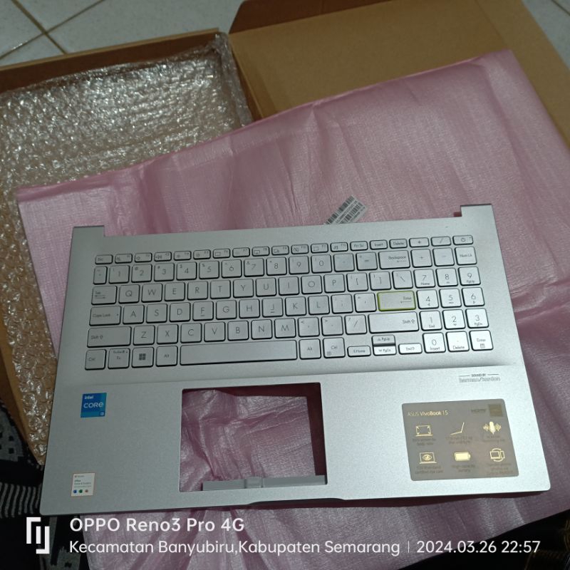 frame + Keyboard Laptop Asus Vivobook S15 K513 X513 S5600 ORIGI SILVER