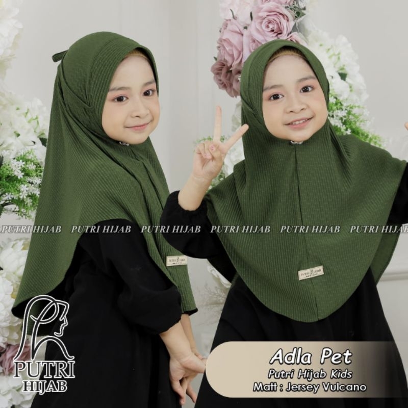 Hijab instan anak, bergo anak plisket original putri Hijab