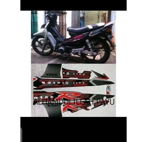 STRIPING STANDAR FIZR HITAM SILVER 2001-2002 YAMAHA FIZ R