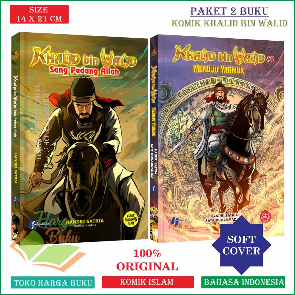 Foto Paket 2 Buku Komik Khalid bin Walid JILID 1 dan 2 Buku Anak Islam Penerbit Pustaka Al-Kautsar