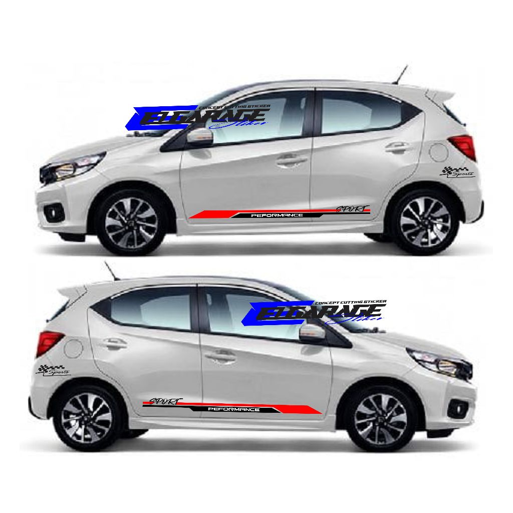 sticker sticker mobil honda brio cutting variasi body samping mobil honda brio