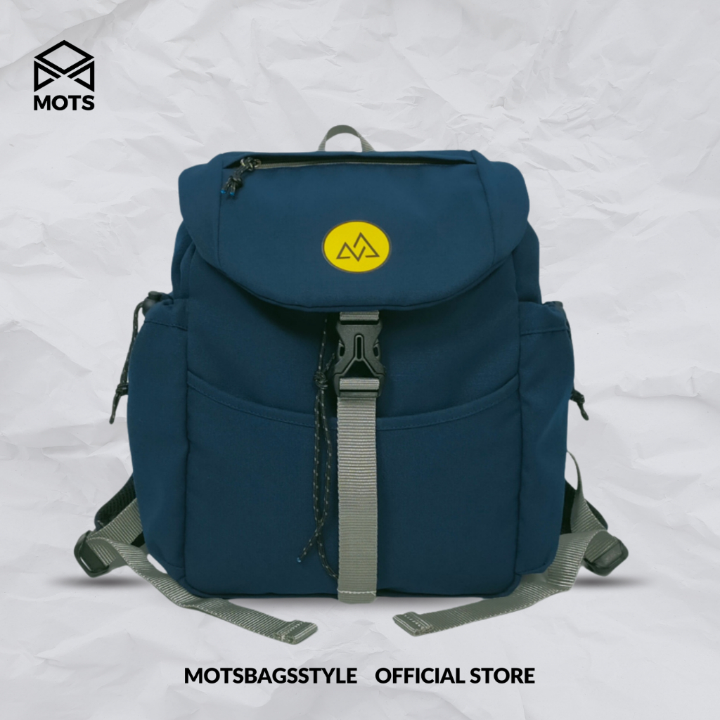 Tas Ransel Wanita Tas Ransel Kanvas Backpack Mots Navy