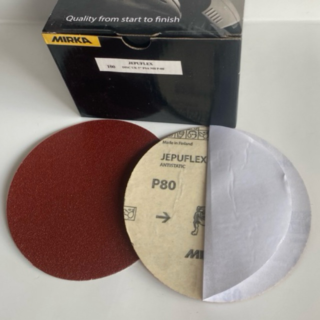 amplas bulat 5 inch stikit/perekat double tape-Mirka jepuflex