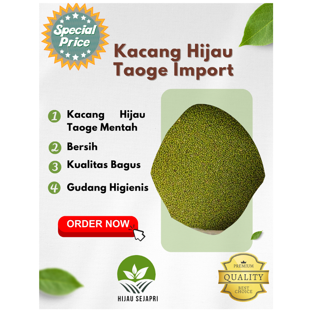 

Kacang Hijau Taoge Birma Super Premium Bibit Toge Ijo Besar 1 Kg