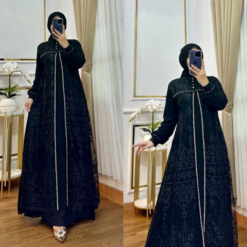 VANESSA DRESS//GAMIS LEBARAN//GAMIS CERUTY//GAMIS BUTIK//GAMIS MEWAH