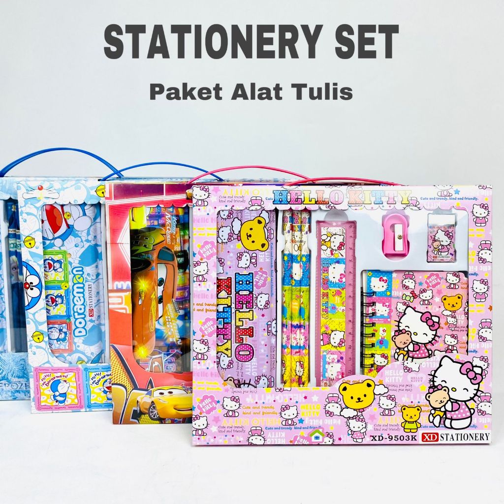 

HD Stationery Set 8 In 1 Karakter / Paket Alat Tulis Sekolah