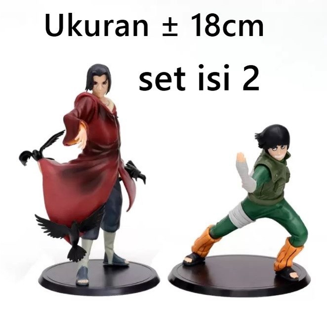 Figure Itachi Uchiha Rock Lee Set 2 pcs Naruto Action Figure Recast KW