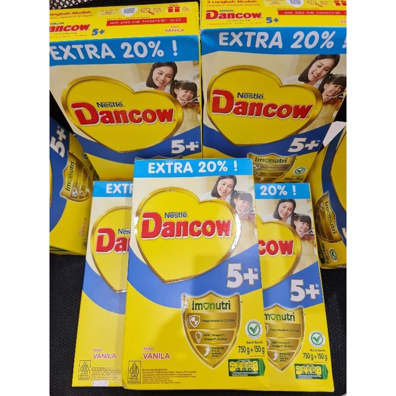 

PROMO !! Nestle Dancow 5+ Vanila 750 gr + 150 gram / MADU / COKLAT 750gr 750 gram Exp 2025 susu pertumbuhan anak 5 - 12 tahun karton box susu formula instan