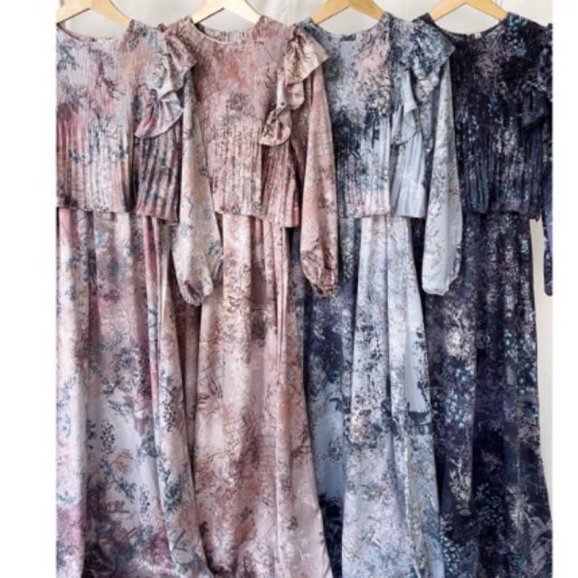 Aurora Dress Vanilla Hijab Khaki size M Ready Siap Kirim Sale Sebelum Lebaran