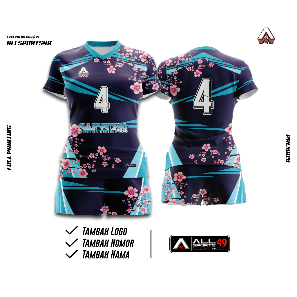 Kaos Voli Cewek Satu Stell Stelan Voli Cewek